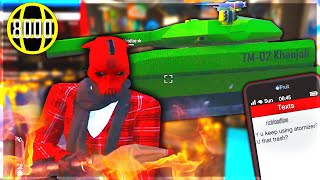 I Think I Met The Stupidest Level 8000 on GTA 5 Online! (Hides In a Tank But Ragequits)