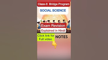 Class 8 Social Science | Notes #class8 #socialscience #bridgecourse #kvs #kvsonlinecoaching #viral
