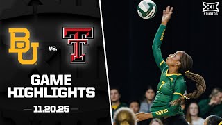 Texas Tech vs. #23 Baylor Highlights (11.20.25) | 2025 Big 12 Volleyball