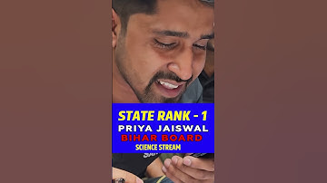 State Rank #1 😍 PRIYA JAISWAL #BiharBoardTopper2025 #BiharScienceTopper2025 #ScienceSangrahTopper