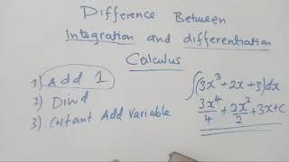 Difference Between Integration and Differentiation-Calculus