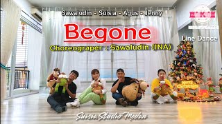 Begone Line Dance - Choreo : Sawaluddin (INA) - Demo : Sawaluddin - Suisia - Agus - Jenny - Medan
