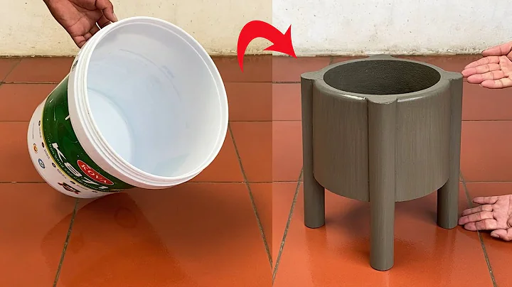 DIY Make Cement Flower Pots Outstanding From Plastic Container At Home Easily