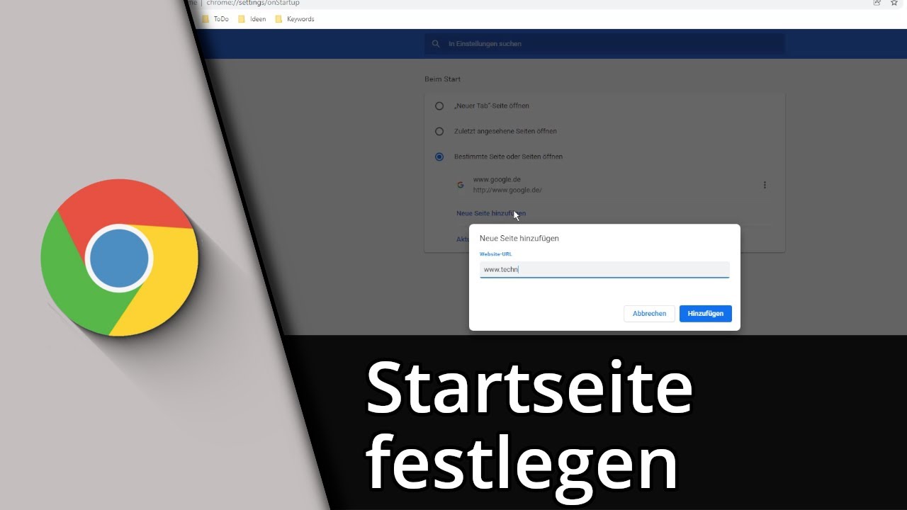 Chrome Startseite festlegen ✓ Tutorial 