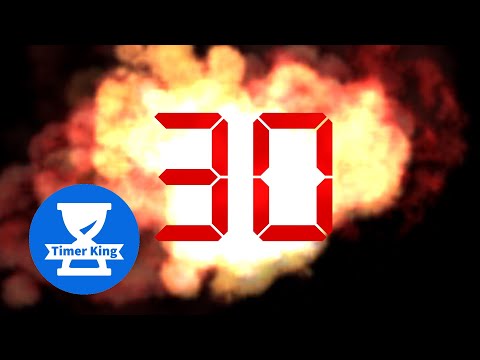 30 Second Ticking Countdown Timer With Bomb Explosion Sound | Digital LED Style.