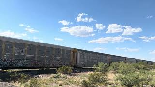 4K Union Pacific Autorack Train Heading South towards Tularosa NM