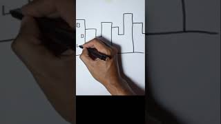 Cara mudah menggambar Gedung #Short