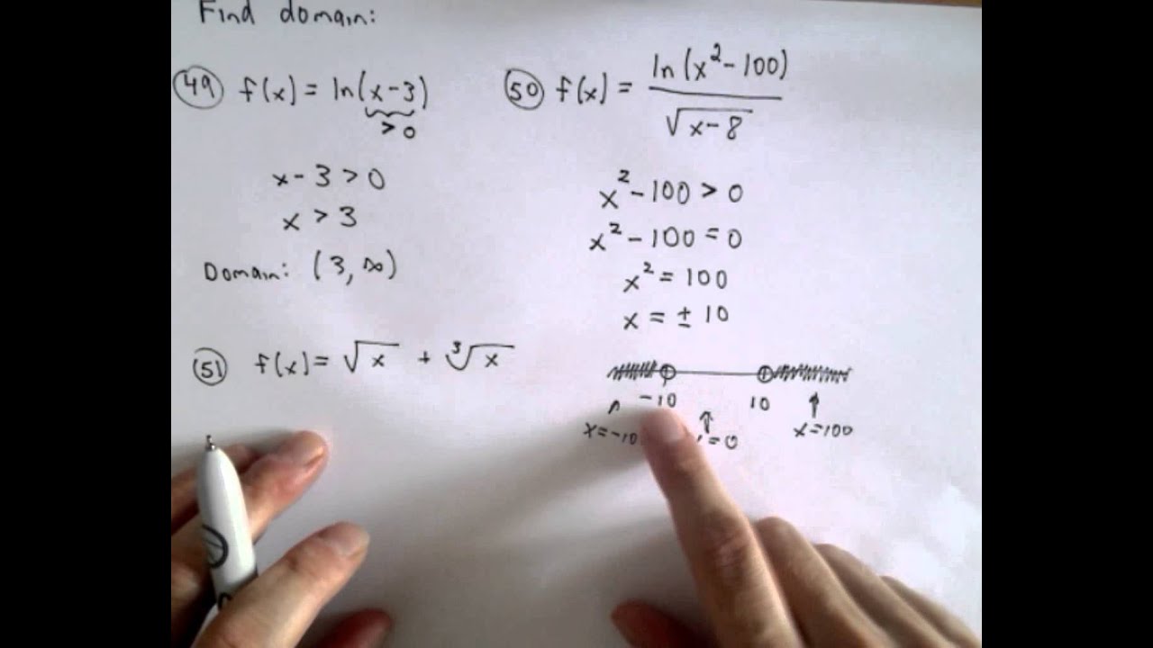 Review Problems For Calculus Problem 49 51 Youtube
