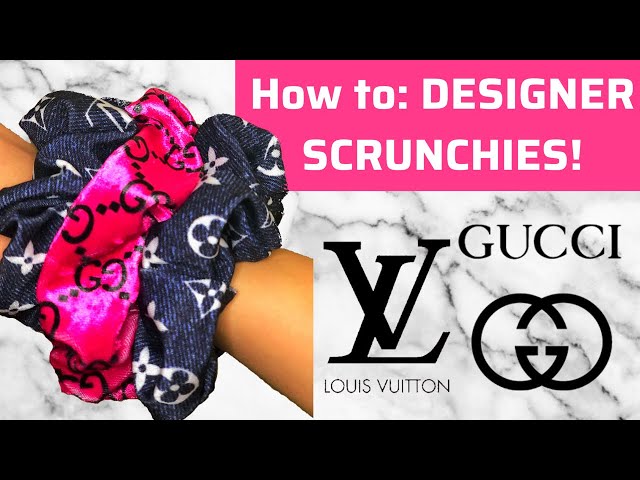 Black Designer LV Scrunchie