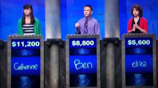 Girl gets one direction question wrong "Teen Jeopardy"