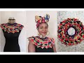 DIY How I Made this Beautiful African Print(Ankara) Bib/Cape Necklace