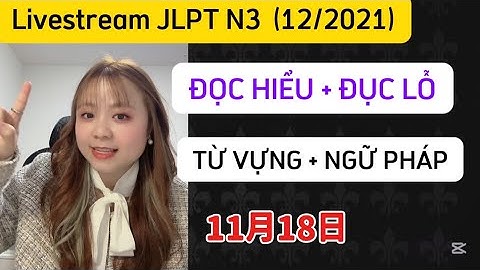 Jlpt N3 (12/2021) từ vựng, hái sao, đục lỗ, đọc hiểu