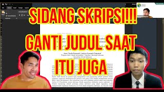 Sidang Skripsi Online Langsung Ganti Judul di Sidang. Analisis atau Perancangan?