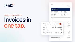 Invoices and receipts for travel agents, from the ticket | Triplli