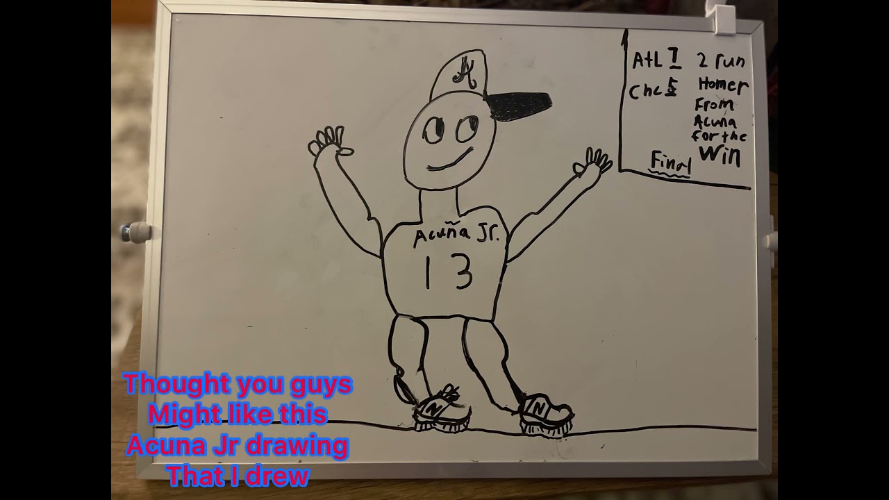 How to Draw Ronald Acuña Jr. for Kids EASY - Atlanta Braves 