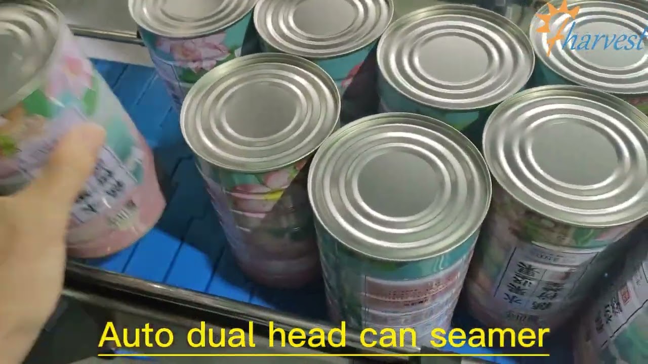 Automatic double head tin canister seaming machine, metal can closure machine, can closer