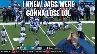 Reacting to Jacksonville Jaguars vs. Tennessee Titans | 2023 Week 18 Game Highlights!