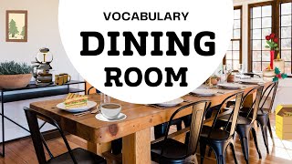 English-ไทย : Vocabulary & Quiz : Dining Room