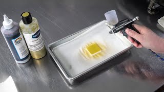 How to use Metallic Food Airbrush Food Coloring [ Cake Decorating For Beginners ]