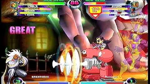 MvC2 Online (360): Brent0Box (MM/Cab/Tron) vs Brett (MSS) 1 .:11.23.09:.