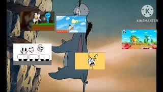 All cartoons falling down the cliff add round 1