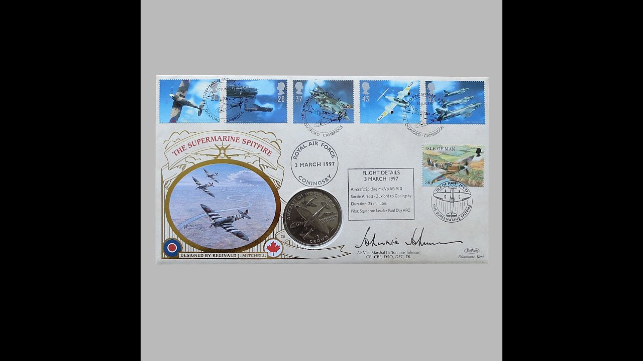 1997 The Supermarine Spitfire 1 Crown Coin Cover - Benham Signed First Day Cover