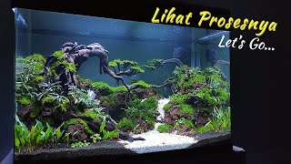 membuat aquascape tema bonsai air terjun | Aqua One Design