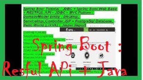 SPRING BOOT || RESTFUL API+Java +MVC Pattern+JPA+PostgreSQL  | (JAVA)