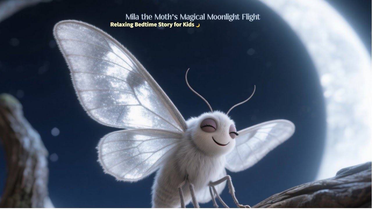 Relaxing Bedtime Story for Kids 🌙 |  Mila the Moth’s Magical Moonlight Flight ✨