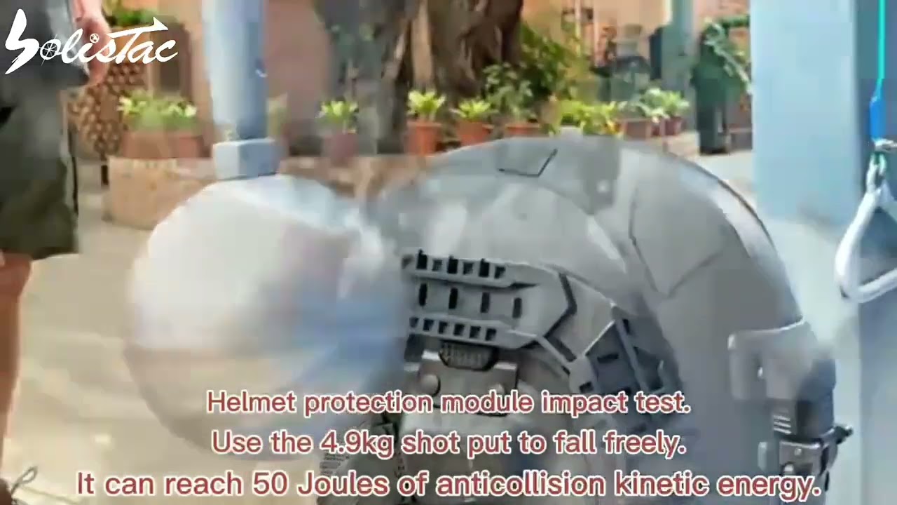 SolisTac Matrix Anti Riot Helmet Shock/Flame /Chemical /Shot Gun /Laser Proof with Great Ventilation