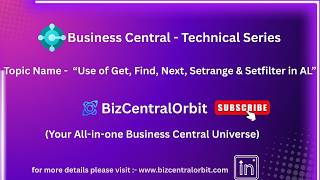 How to use Get, Find, Next, Setrange and Setfilter in Al Language