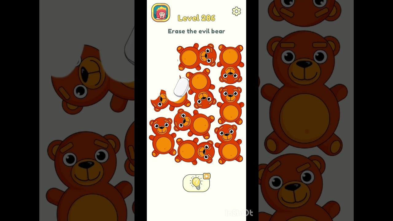 DOP 2: Delete One Part – Erase the Evil Bear 🐻😈 | Level 286 Puzzle Solution