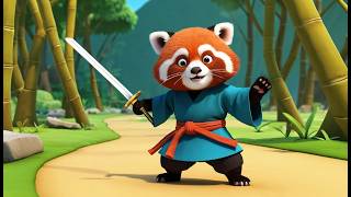 Red Panda Becomes a Master Samurai | Funny and Fun Kids Nursery Rhyme