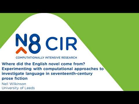Nell Wilkinson - Where did the English novel come from? Experimenting with computational approaches