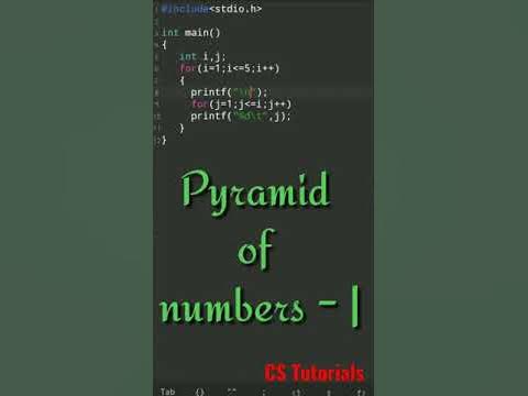 Program to print half pyramid of numbers | for loop | Nested loop | C ...
