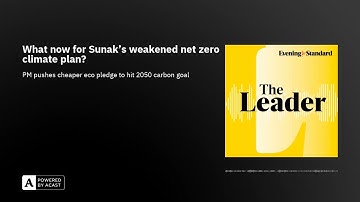 What now for Sunak’s weakened net zero climate plan? ...The Leader podcast