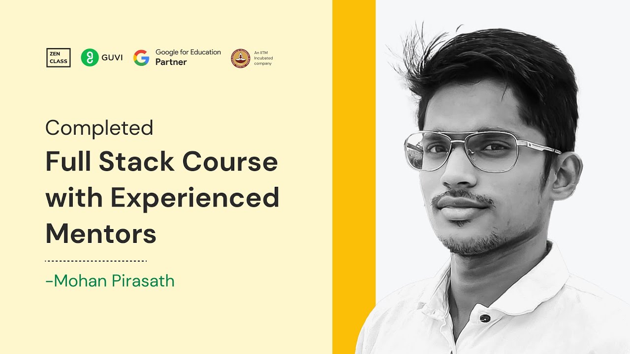 Mohan Pirasath| Completed Full Stack Development Course with ...