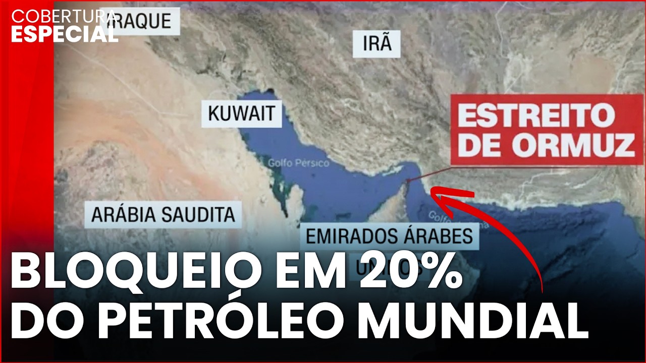 Fechamento do estreito de Ormuz em conflito no Irã