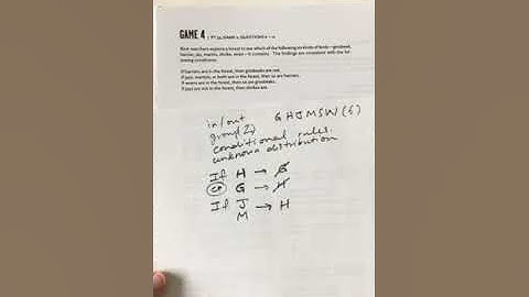 LSAT PrepTest 33 game 2 part 1 of 3