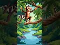 monkey garmi🏞️ naha raha hai #cartoon video #funny video