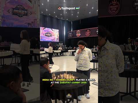India No. 1 Koneru Humpy plays a Simul in Tashqent 😍❤️#chess #koneruhumpy #india #shorts