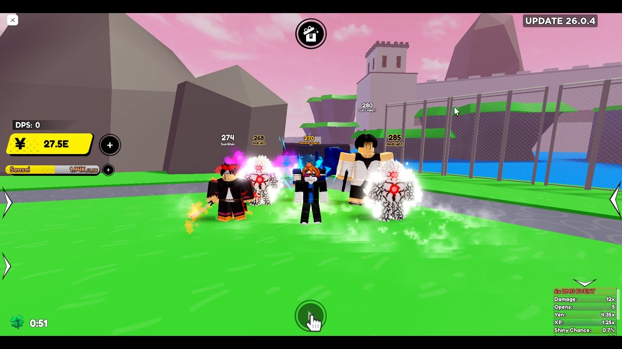 DPC UPGRADE 50Q + 6x Damage Event in Anime fighter simulator