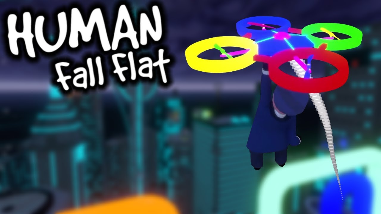 THE NEON CITY! Human Fall Flat City YouTube