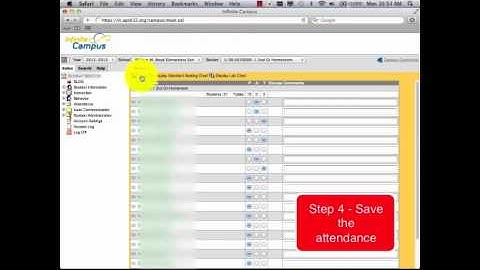Taking Attendance in Infinite Campus