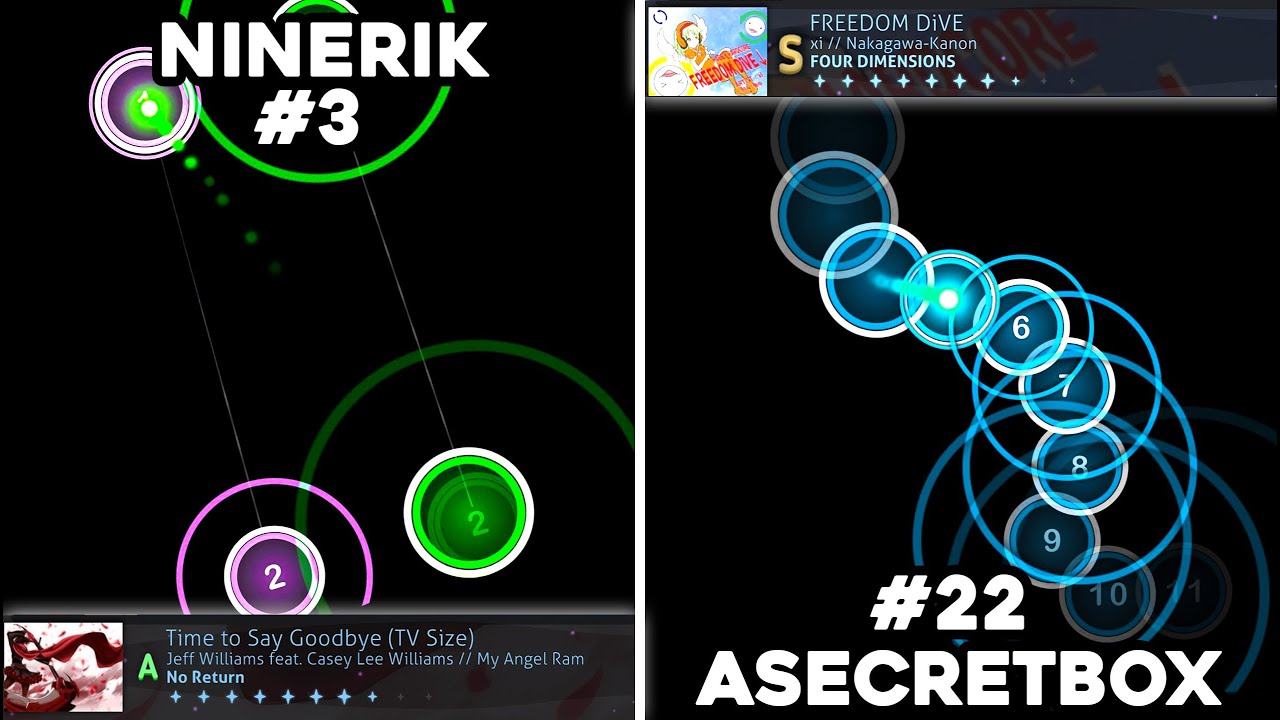 The top 50 osu! player's BEST score - YouTube