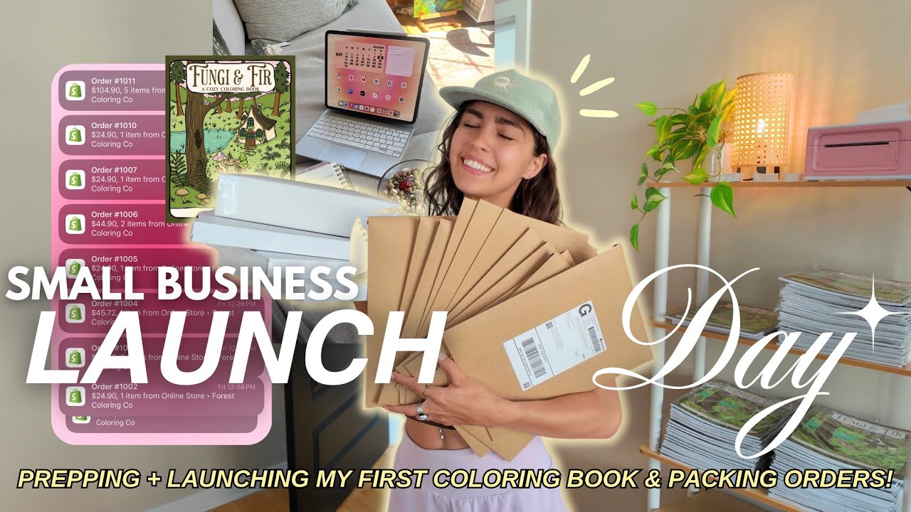 Small Business Diaries 📦🌸 Launch Day Vlog! Prep, Launch & Pack Orders With Me!