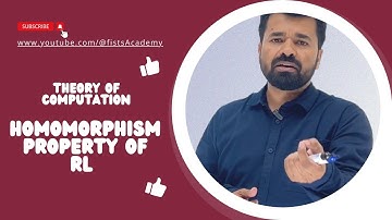 Lec 53 | Homomorphism Closure Property of Regular Language | @fistsAcademy