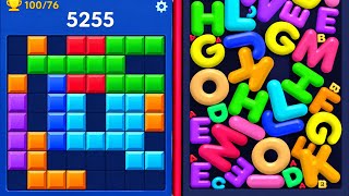 🧩 Block Blast Puzzle VS I Like ABC Merge Alphabet Puzzle 🔤 | Satisfying Gameplay screenshot 4