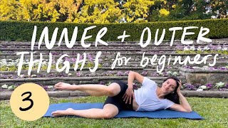 12 Minute Inner and Outer Thighs Pilates | Beginner Day 3 | SEPTEMBER LOCKDOWN CHALLENGE