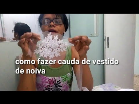 Como fazer? cauda de vestido de noiva (aplicar  bordado)